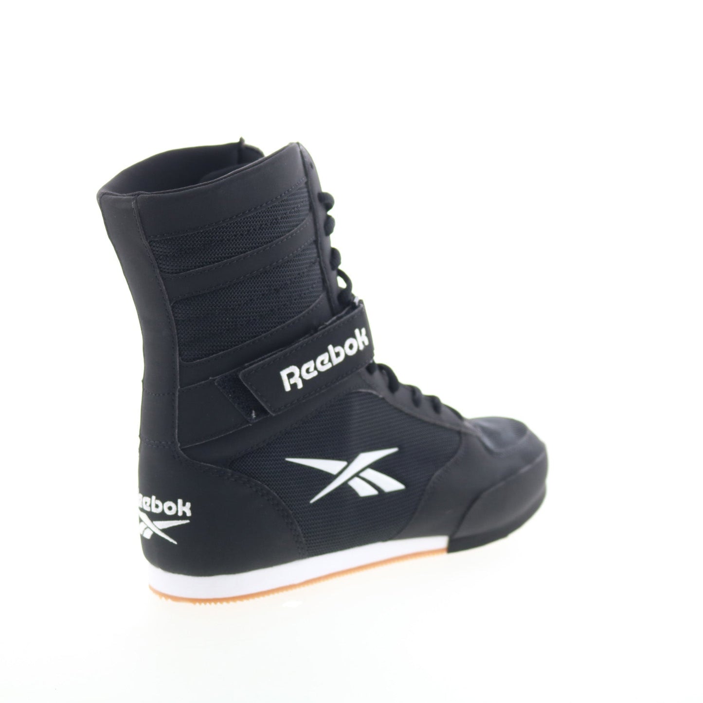 Reebok Boxing HI Mens Black Mesh Lace Up Athletic Boxing Shoes