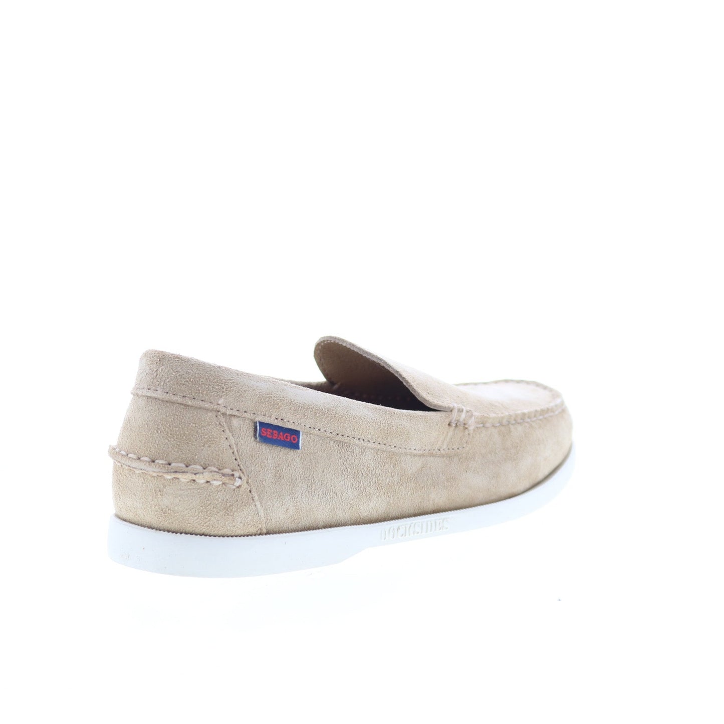 Sebago Frank Boat Roughout Mens Beige Suede Loafers & Slip Ons Casual Shoes
