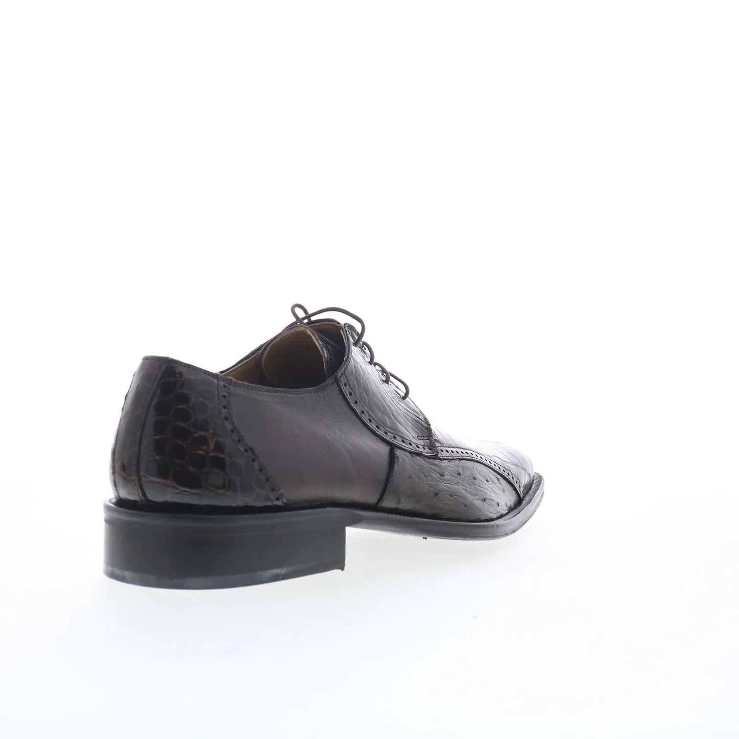 Ferrini Belly Alligator Ostrich 4012 082 Mens Brown Oxfords Casual Shoes