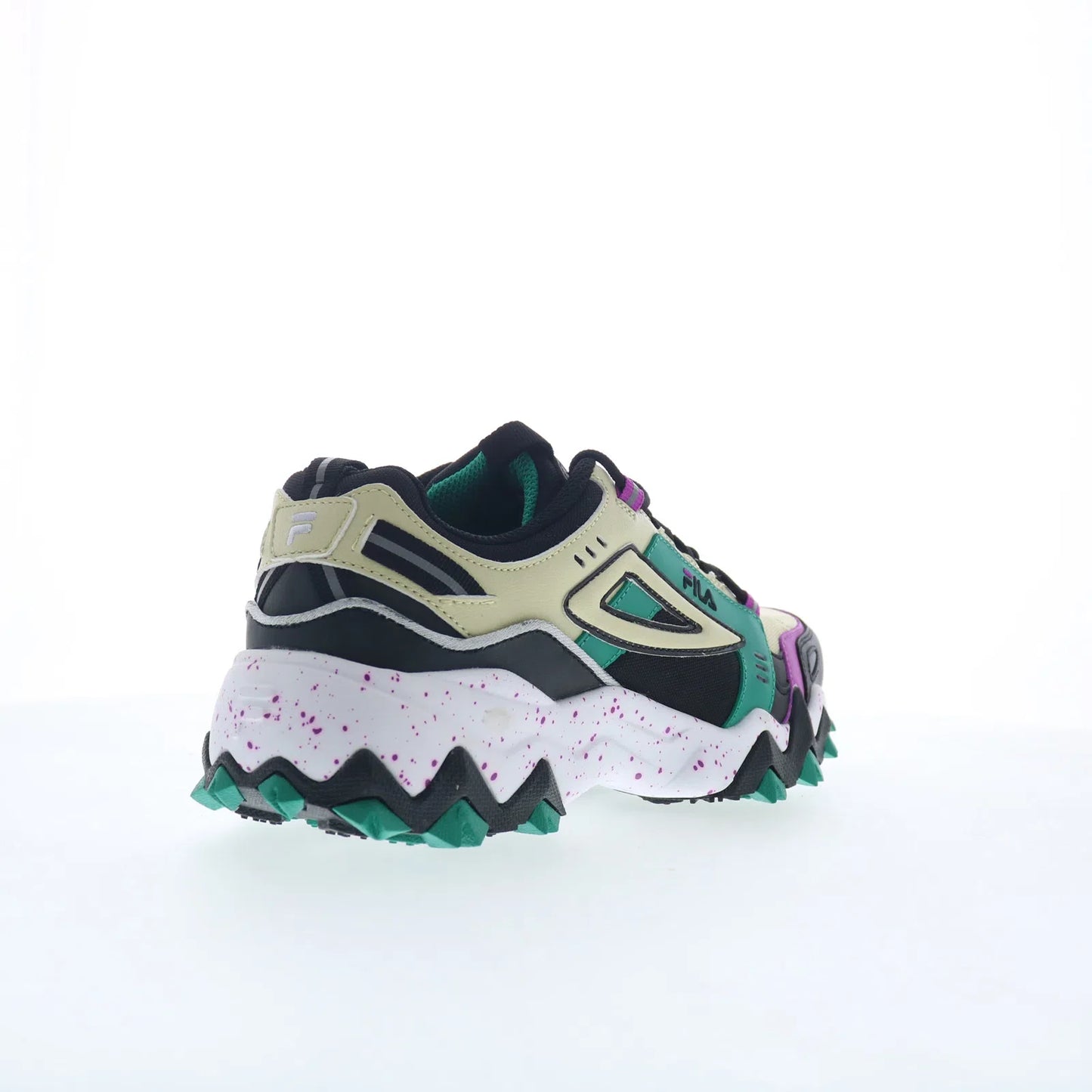 Fila Oakmont TR 1JM00654-017 Mens Green Leather Athletic Hiking Shoes