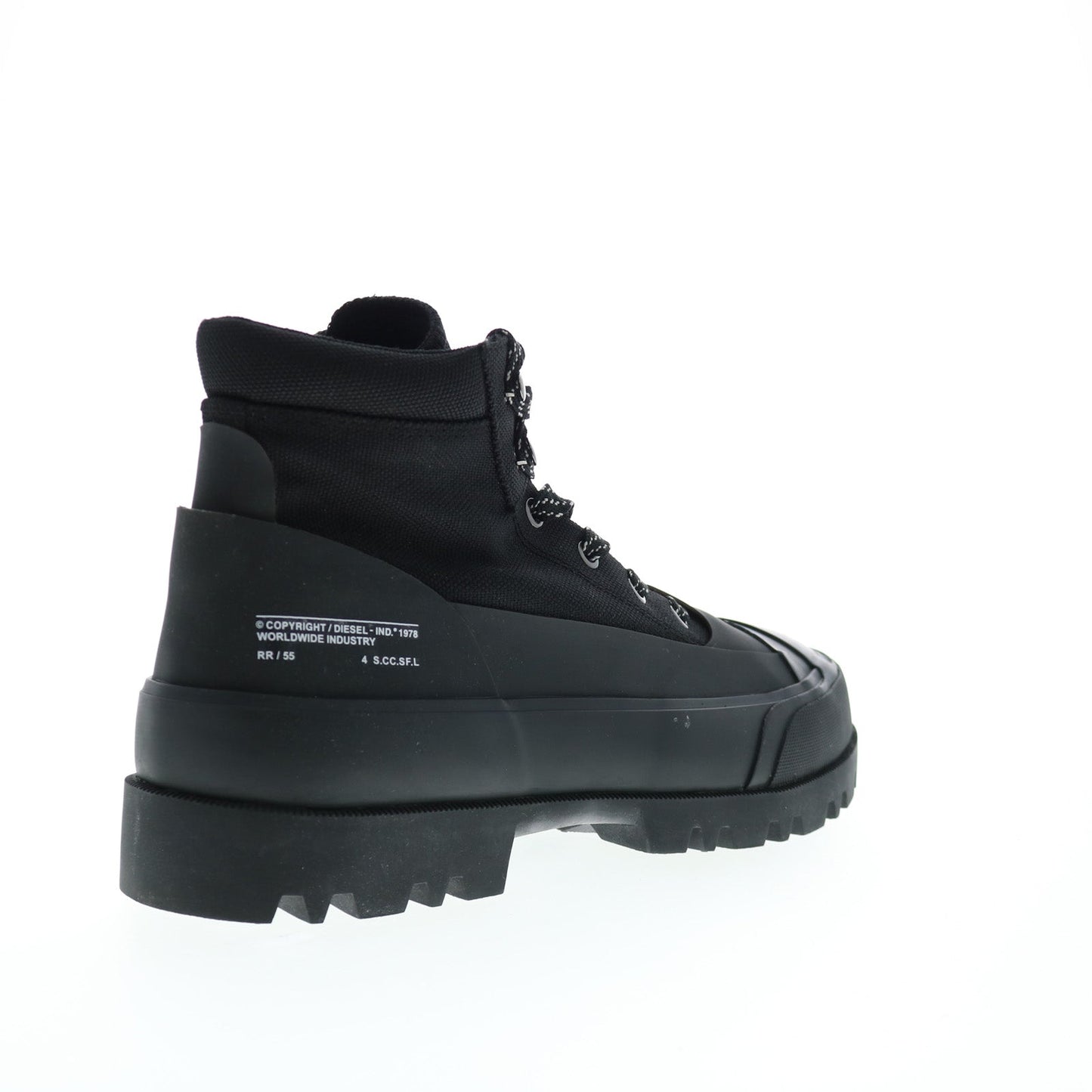 Diesel D-Hiko Boot X Y02964-P0187-T8013 Mens Black Canvas Lace Up Ankle Boots