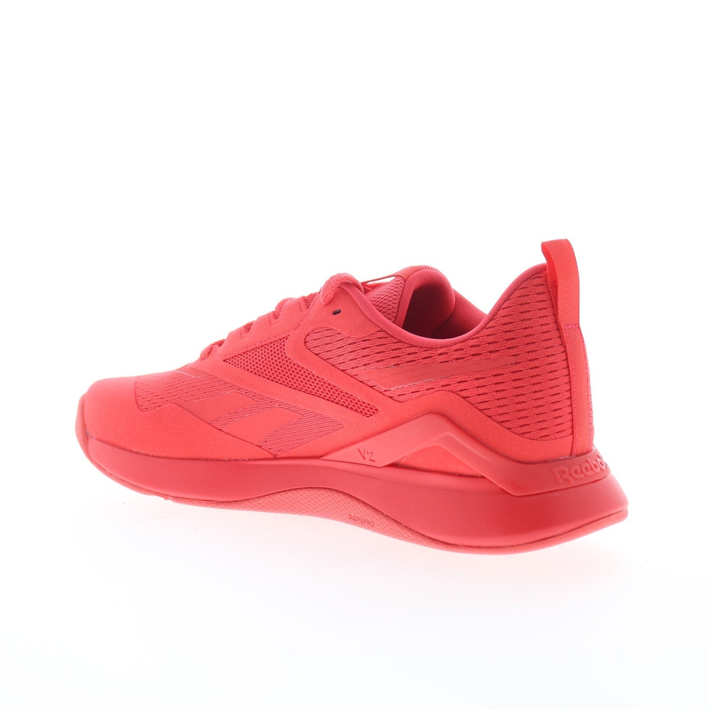 Reebok Nanoflex TR 2 Mens Red Mesh Lace Up Athletic Cross Training Shoes