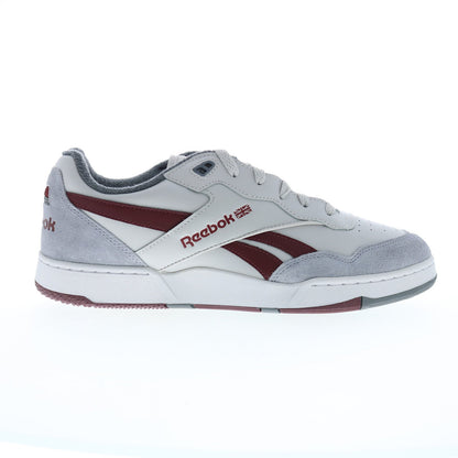 Reebok BB 4000 II Mens Gray Leather Lace Up Lifestyle Sneakers Shoes