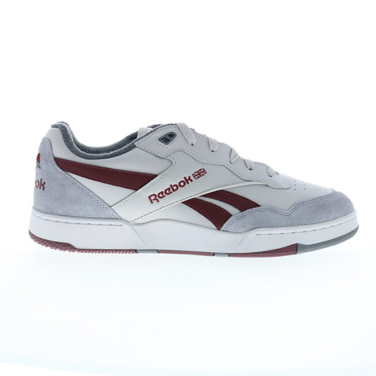 Reebok BB 4000 II Mens Gray Leather Lace Up Lifestyle Sneakers Shoes