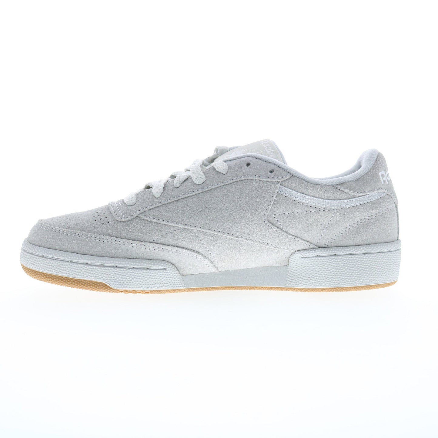 Reebok Club C 85 Mens Gray Suede Lace Up Lifestyle Sneakers Shoes