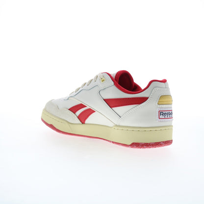 Reebok BB 4000 II Mens White Leather Lace Up Lifestyle Sneakers Shoes