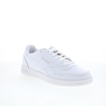 Reebok Court Advance Mens White Leather Lace Up Lifestyle Sneakers Shoes