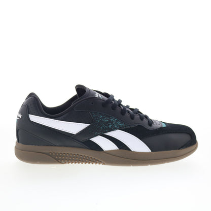 Reebok Hammer Street Mens Black Leather Lace Up Lifestyle Sneakers Shoes