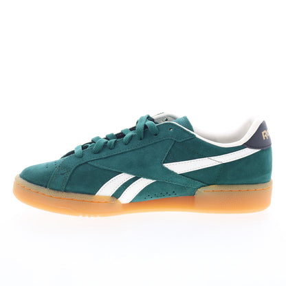 Reebok Club C Grounds UK Mens Green Suede Lace Up Lifestyle Sneakers Shoes