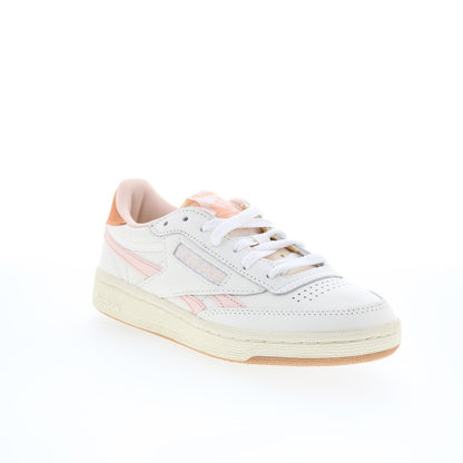 Reebok Club C Revenge Vintage Womens White Leather Lifestyle Sneakers Shoes