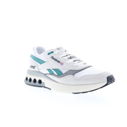 Reebok ERS World Mens White Suede Lace Up Lifestyle Sneakers Shoes