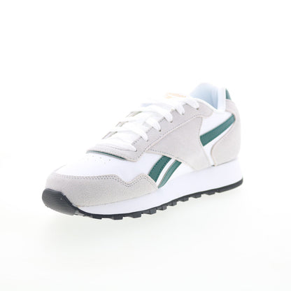 Reebok Glide Mens White Suede Lace Up Lifestyle Sneakers Shoes