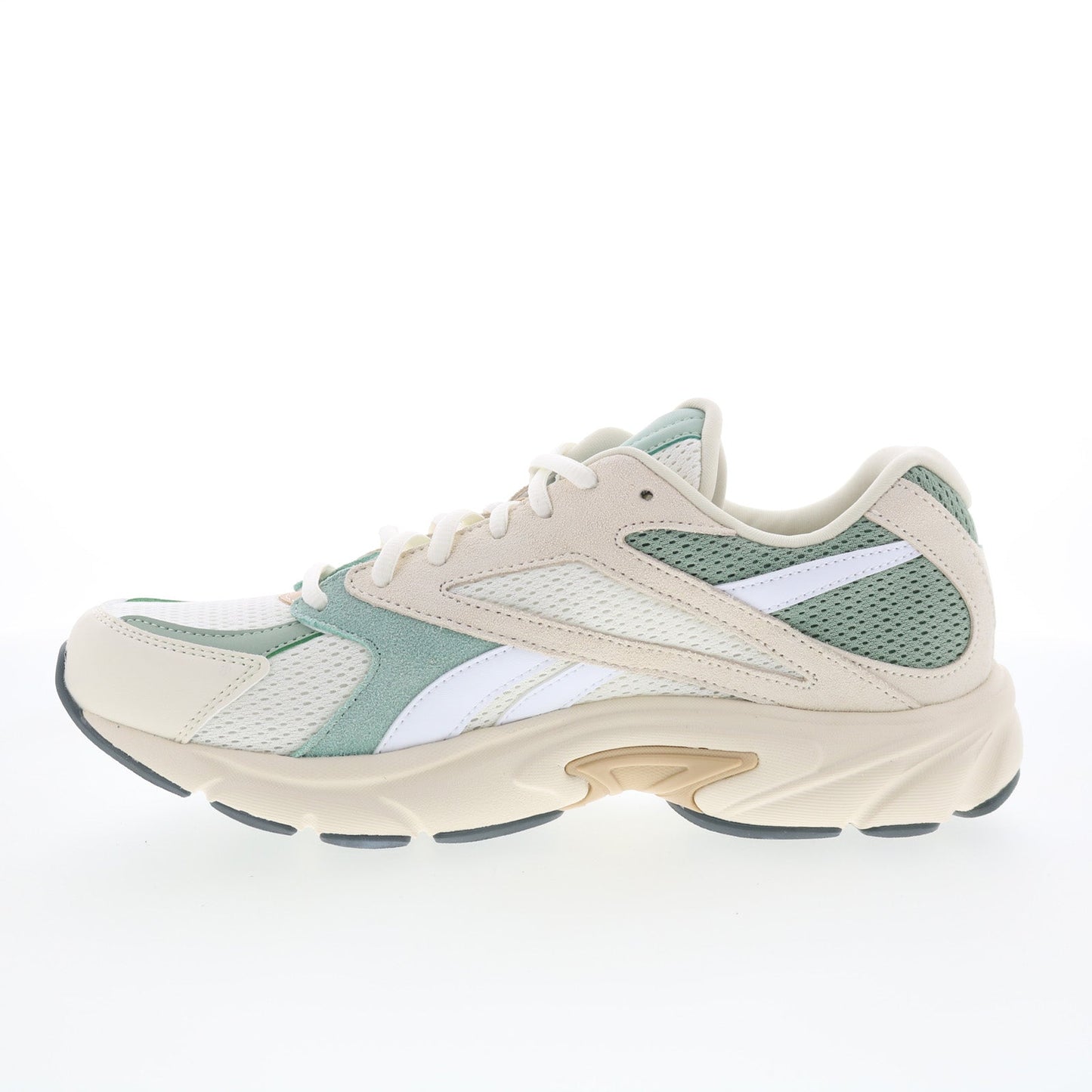 Reebok Road Prime Mens Beige Mesh Lace Up Lifestyle Sneakers Shoes