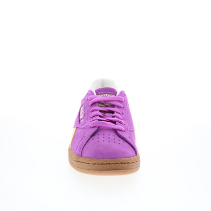 Reebok Club C Grounds UK Womens Purple Suede Lifestyle Sneakers Shoes