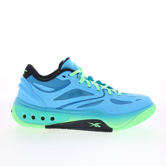 Reebok Engine A Mens Blue Synthetic Lace Up Athletic Basketball Shoes