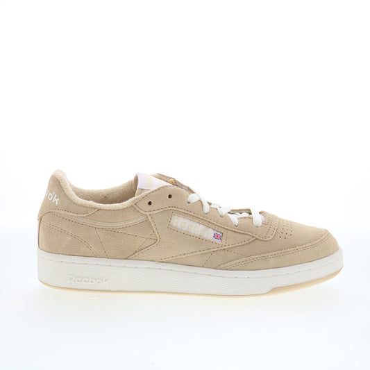 Reebok Club C 85 Vintage Mens Beige Leather Lifestyle Sneakers Shoes