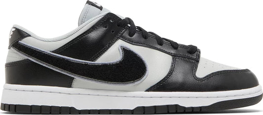 Nike Mens Dunk Low Sneakers - 'Chenille Swoosh - Grey Fog'