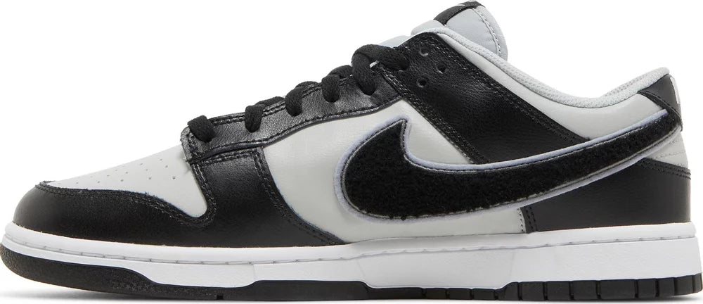 Nike Mens Dunk Low Sneakers - 'Chenille Swoosh - Grey Fog'