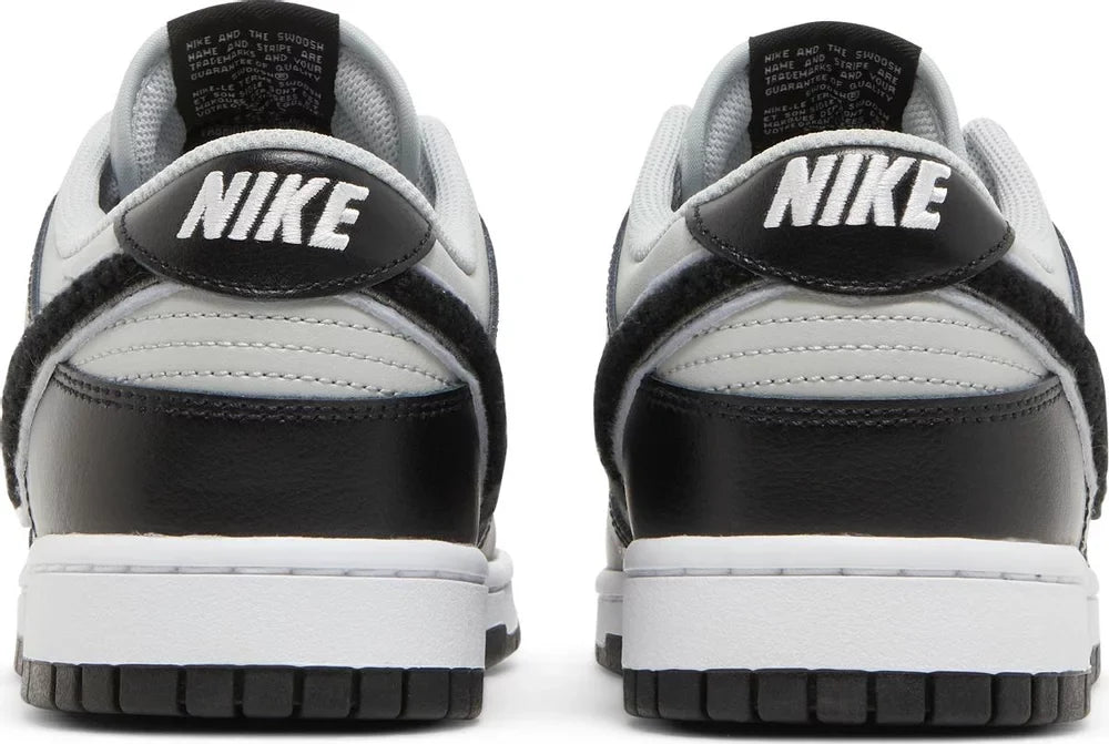 Nike Mens Dunk Low Sneakers - 'Chenille Swoosh - Grey Fog'