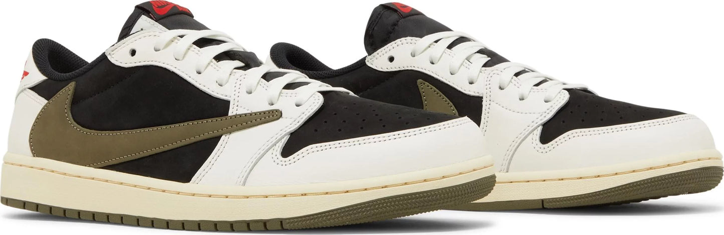 Nike Womens Travis Scott x Air Jordan 1 Retro Low OG Sneakers - 'Olive'