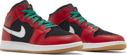 Nike Grade School Womens Air Jordan 1 Mid Sneakers - 'Christmas'
