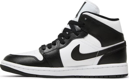Womens Air Jordan 1 Mid Sneakers - 'Panda'