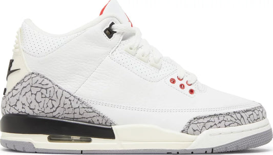 Nike Grade School Womens Air Jordan 3 Retro Sneakers - 'White Cement Reimagined'