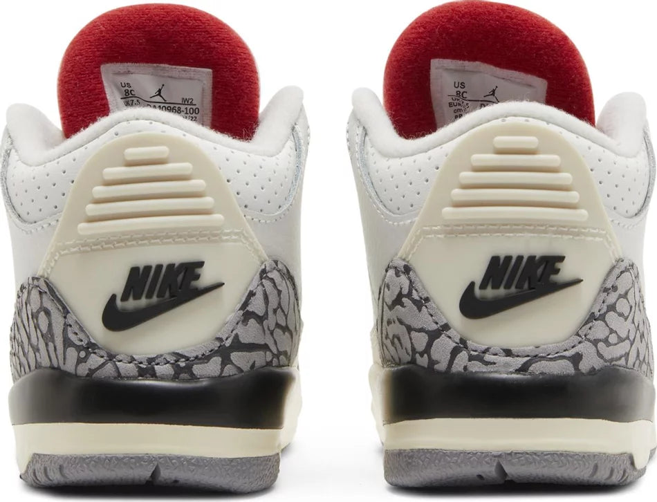 Nike Toddlers Air Jordan 3 Retro Sneakers - 'White Cement Reimagined'