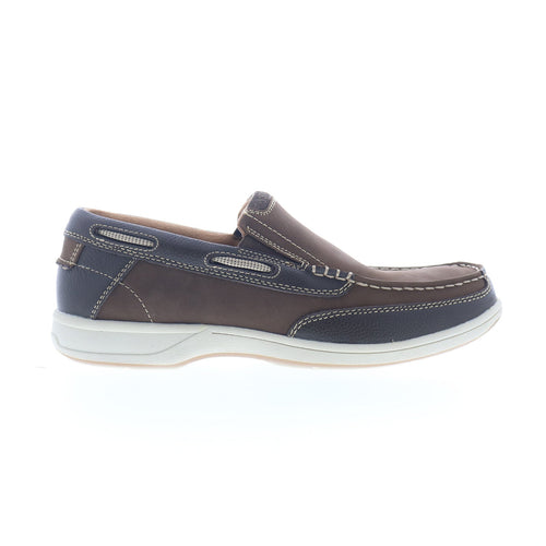 Florsheim Lakeside Slip Mens Brown Extra Wide Leather Loafers Casual Shoes