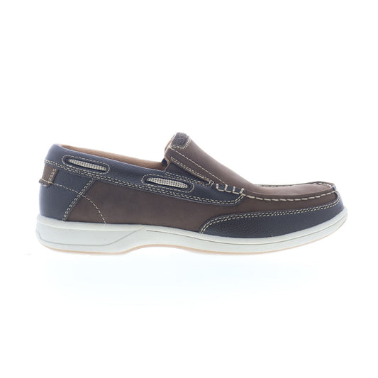 Florsheim Lakeside Slip Mens Brown Extra Wide Leather Loafers Casual Shoes