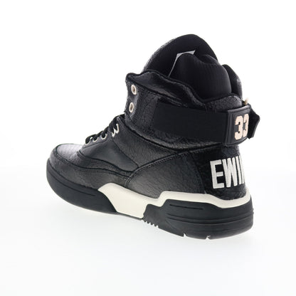 Ewing Athletics 33 HI Vintage Mens Black Leather Lifestyle Sneakers Shoes