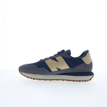 New Balance 237 MS237LON Mens Blue Suede Lace Up Lifestyle Sneakers Shoes