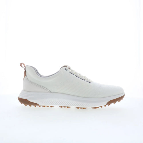 Johnston & Murphy 25-9668 Mens White Leather Lace Up Athletic Golf Shoes