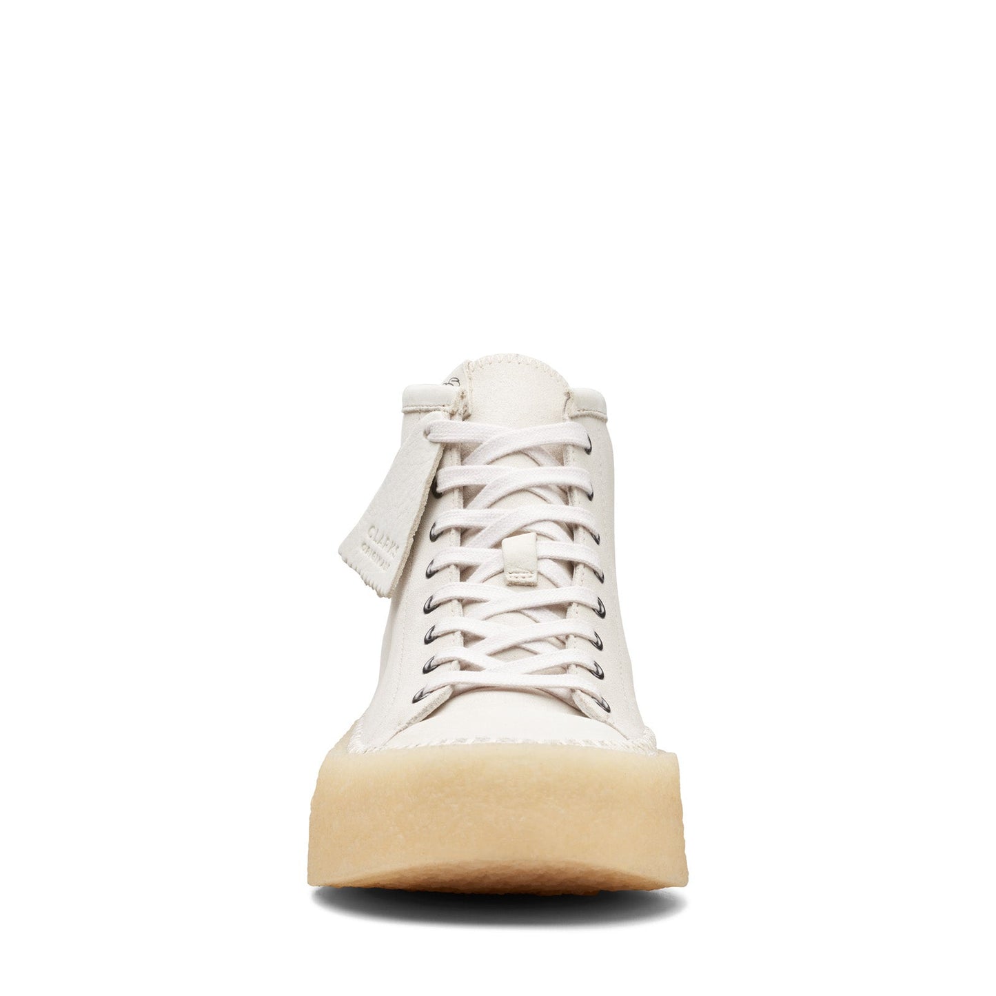 Clarks Caravan Mid 26167698 Mens White Suede Lifestyle Sneakers Shoes