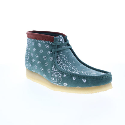 Clarks Wallabee Boot 26168803 Mens Green Suede Lace Up Chukkas Boots