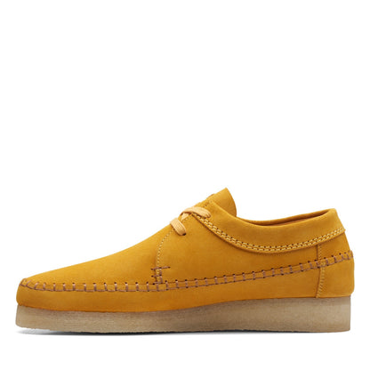 Clarks Weaver 26169439 Mens Yellow Suede Oxfords & Lace Ups Casual Shoes
