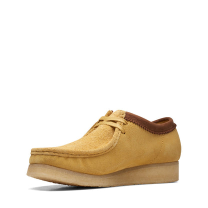 Clarks Wallabee 26170536 Mens Yellow Suede Oxfords & Lace Ups Casual Shoes
