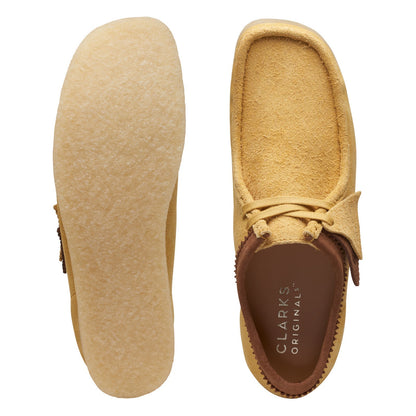 Clarks Wallabee 26170536 Mens Yellow Suede Oxfords & Lace Ups Casual Shoes