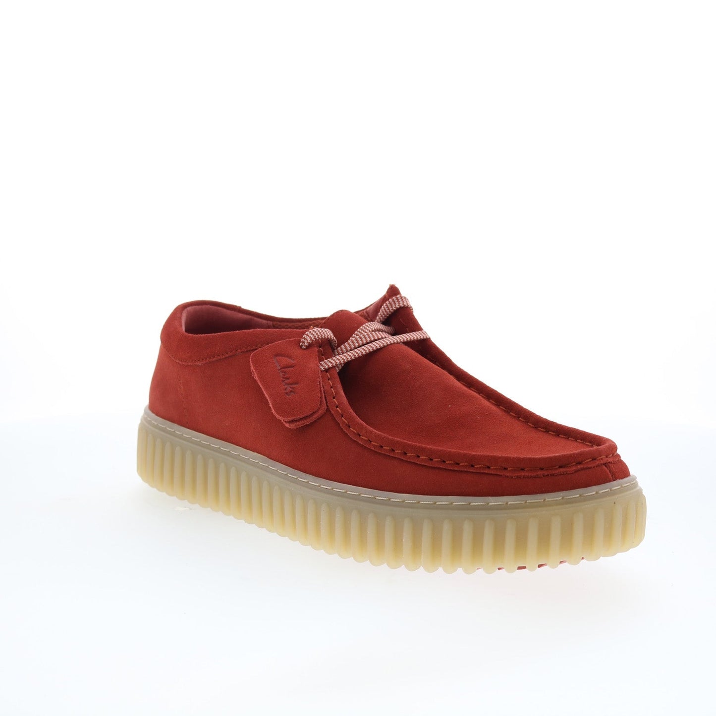 Clarks Torhill LO 26176218 Mens Red Suede Oxfords & Lace Ups Casual Shoes