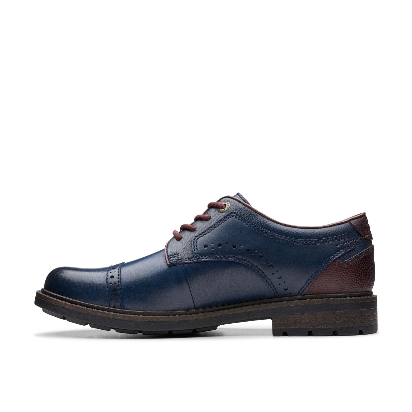 Clarks Un Shire Vibe Mens Blue Wide Oxfords & Lace Ups Cap Toe Shoes