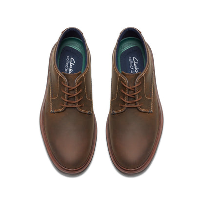 Clarks Burchill Derby 26176928 Mens Brown Oxfords & Lace Ups Plain Toe Shoes