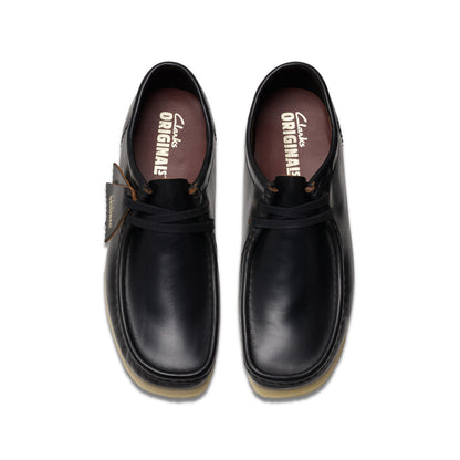 Clarks Wallabee 26181127 Mens Black Leather Oxfords & Lace Ups Casual Shoes