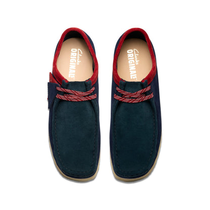 Clarks Wallabee 26182766 Mens Blue Suede Oxfords & Lace Ups Casual Shoes