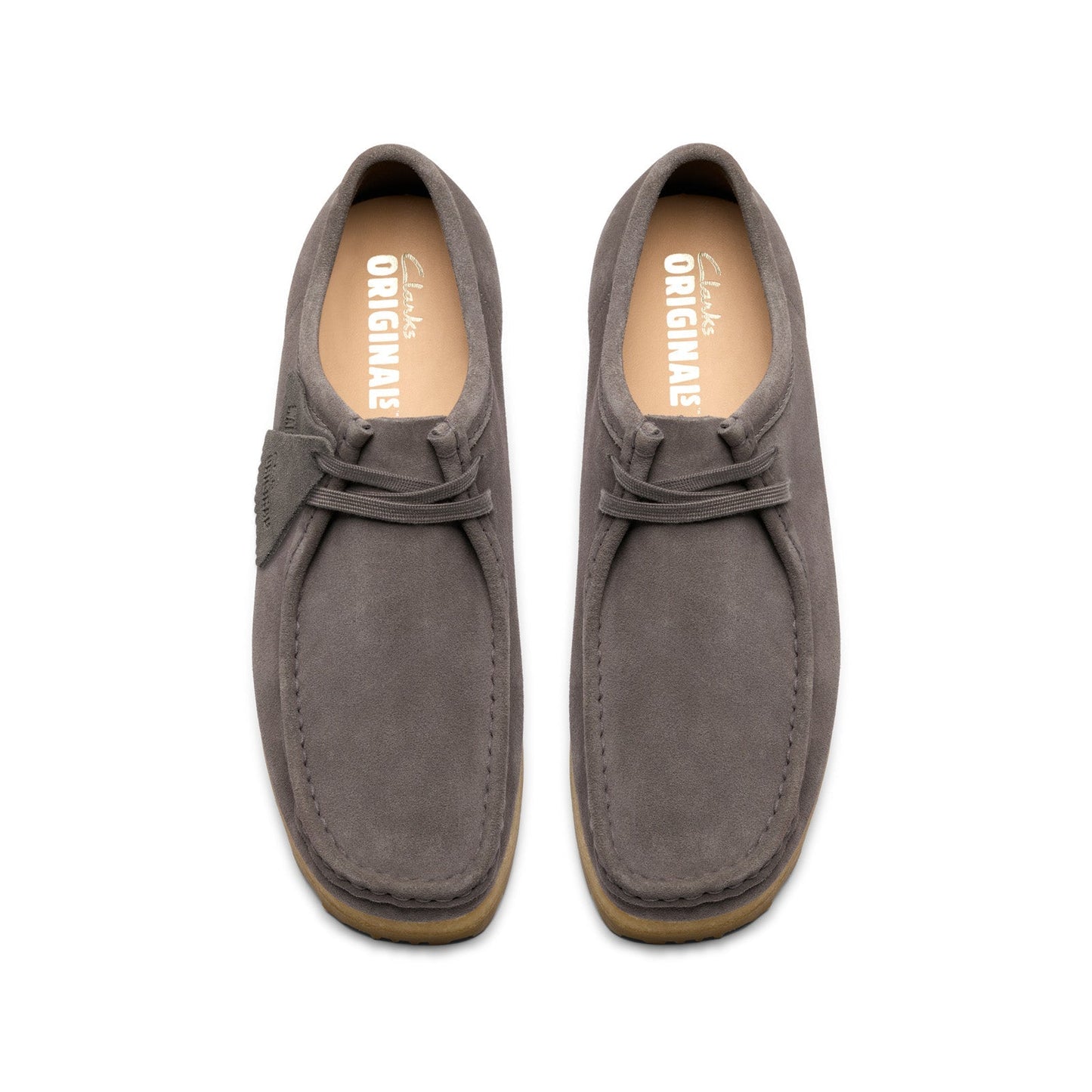 Clarks Wallabee RB 26183095 Mens Gray Oxfords & Lace Ups Casual Shoes