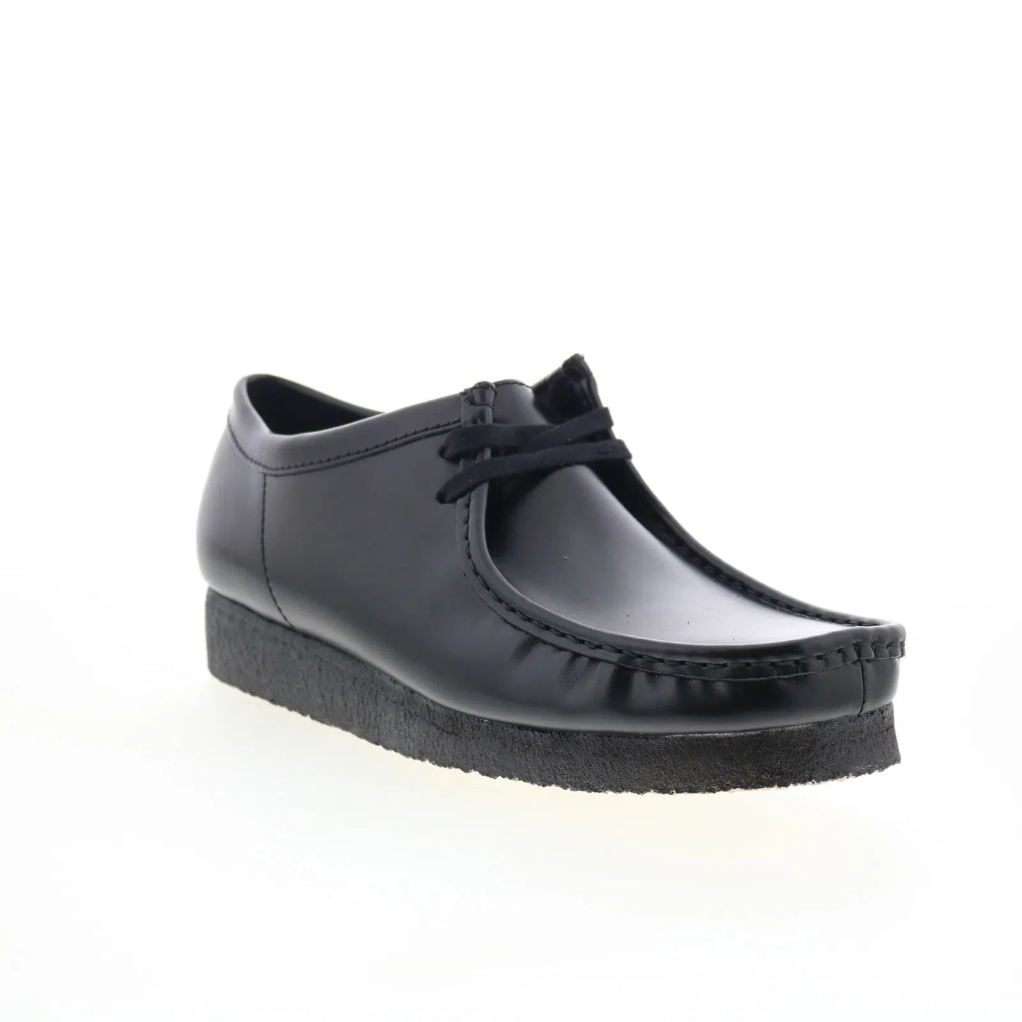 Clarks Wallabee 26183780 Mens Black Leather Oxfords & Lace Ups Casual Shoes