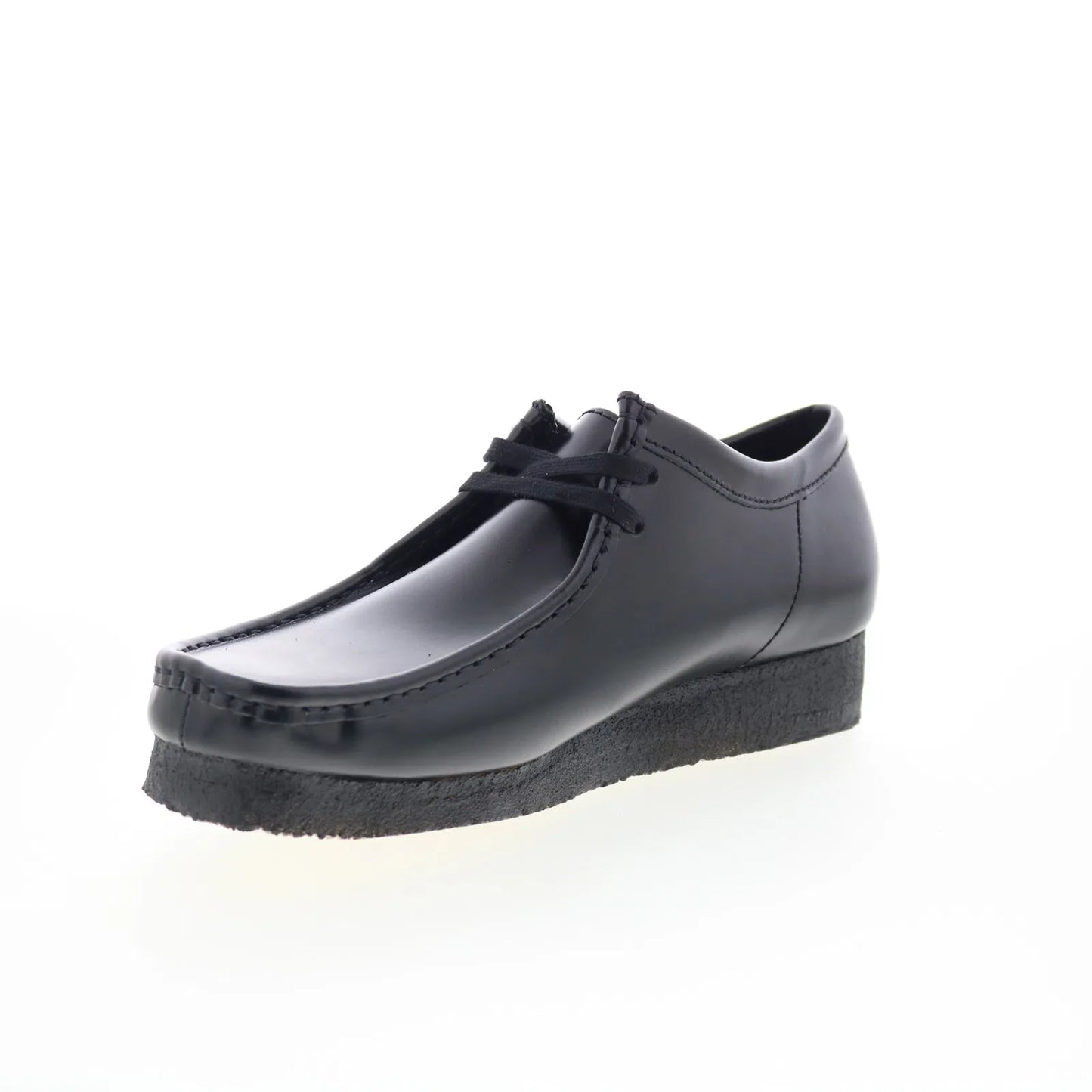 Clarks Wallabee 26183780 Mens Black Leather Oxfords & Lace Ups Casual Shoes