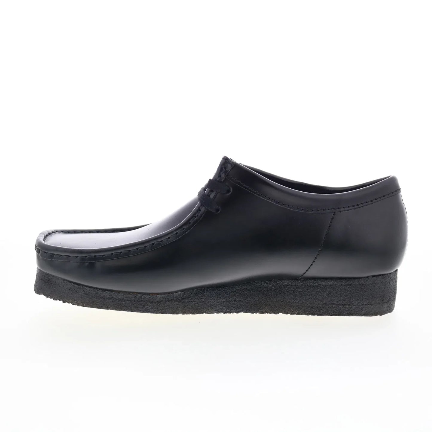 Clarks Wallabee 26183780 Mens Black Leather Oxfords & Lace Ups Casual Shoes