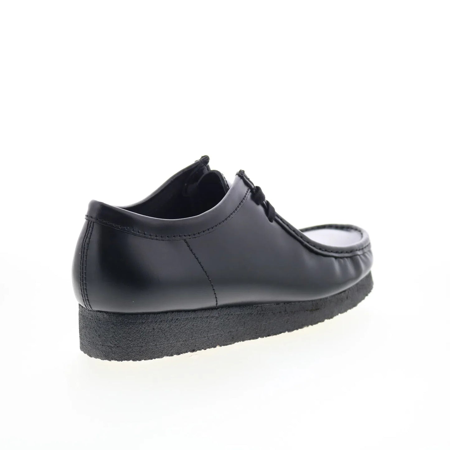 Clarks Wallabee 26183780 Mens Black Leather Oxfords & Lace Ups Casual Shoes