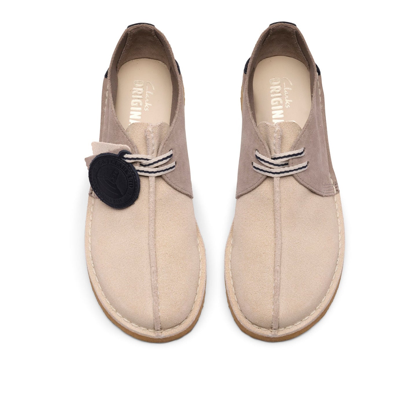 Clarks Desert Trek 26186740 Mens Gray Suede Oxfords & Lace Ups Casual Shoes
