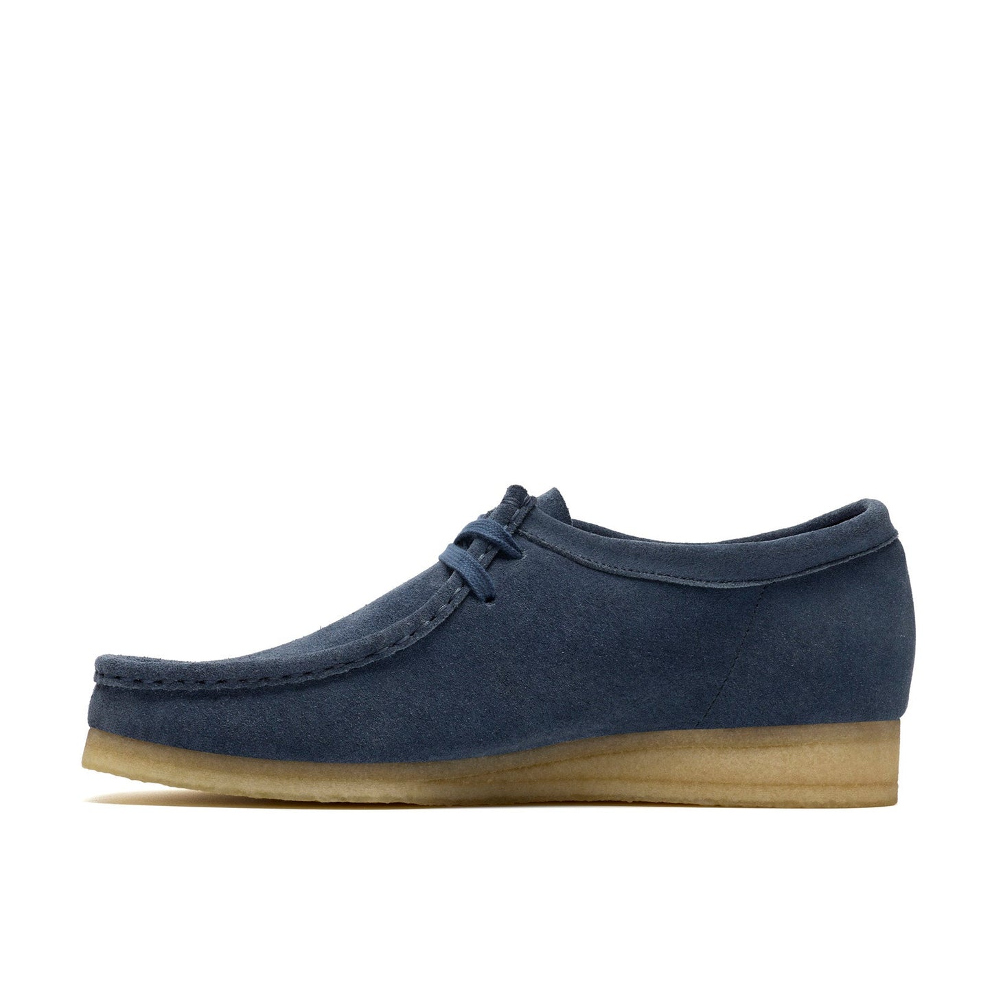 Clarks Wallabee 26186773 Mens Blue Suede Oxfords & Lace Ups Casual Shoes